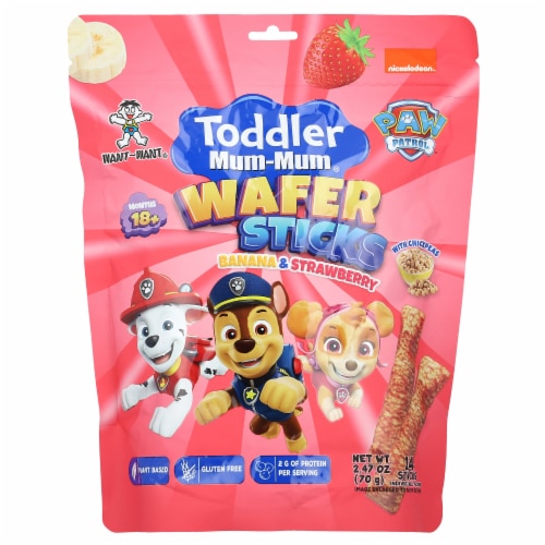 Mum-Mum Toddler Paw Patrol Wafer Sticks Banana & Strawberry