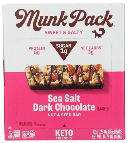 Munk Pack Keto Nut & Seed Bars Sea Salt Dark Chocolate