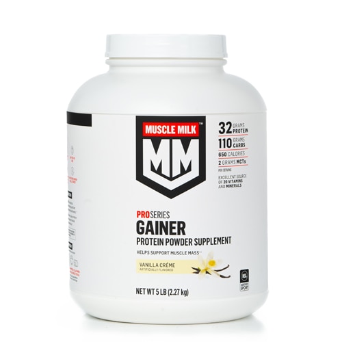 Muscle Milk High Protein Gainer Powder - NSF Certified for Sport Vanilla Creme