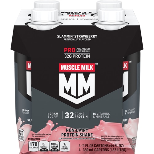 Muscle Milk Non-Dairy Protein Shake RTD Slammin' Strawberry