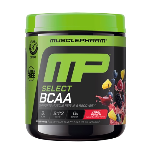 MusclePharm Select BCAA Powder - Informed Sport Certified - 30 Servings Fruit Punch
