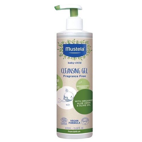Mustela Cleansing Gel Hair & Body Vegan Organic Fragrance Free