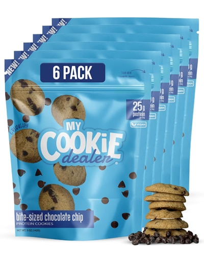 My Cookie Dealer Protein Cookies - Bite Sized Crunchy Chocolate Chip