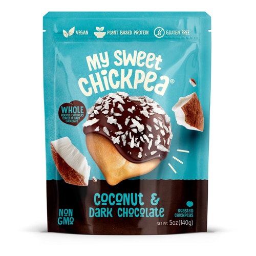 My Sweet Chickpea Non-GMO Roasted Chickpeas Dark Chocolate & Coconut