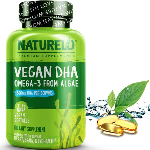 NATURELO Vegan DHA Omega-3 From Algae