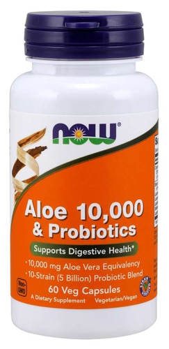 NOW Aloe 10,000 & Probiotics