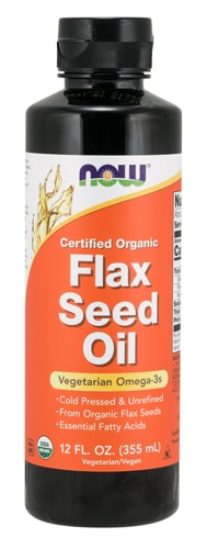 NOW Certified Organic Flax Seed Oil