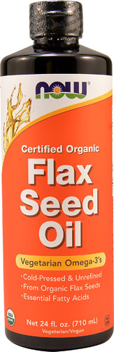 NOW Certified Organic Flax Seed Oil