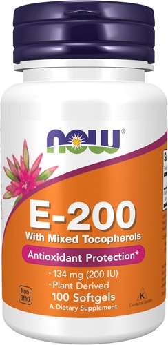 NOW E-200 With Mixed Tocopherols