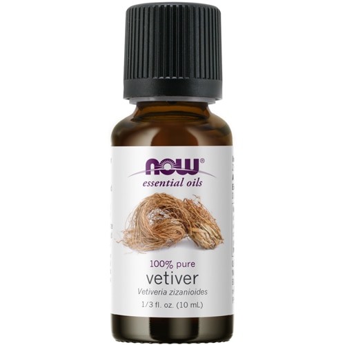 NOW Essential Oils Vetiver Oil Woodsy Aromatherapy Scent