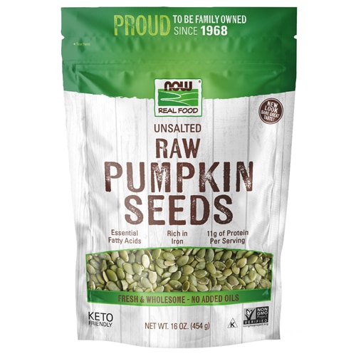 NOW Foods Raw Pumpkin Seeds Unsalted