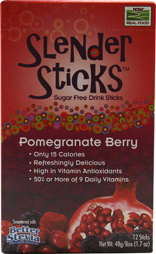 NOW Foods Slender Sticks Sugar Free Drink Sticks Pomegranate Berry