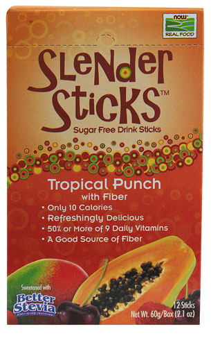 NOW Foods Slender Sticks Sugar Free Drink Sticks Tropical Punch