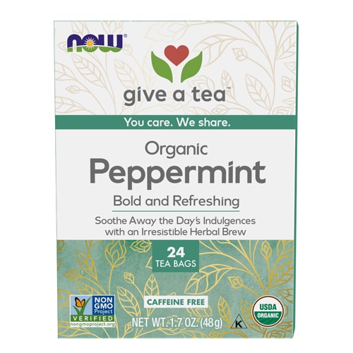 NOW Give A Tea Organic Peppermint Tea