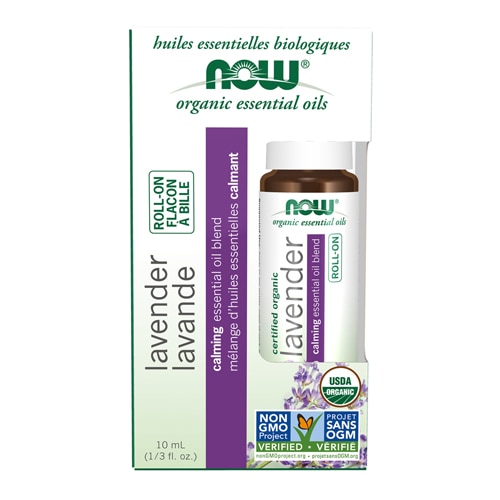 NOW Organic Essential Oil Roll-On - Lavender