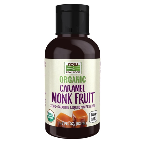 NOW Organic Liquid Monk Fruit Caramel