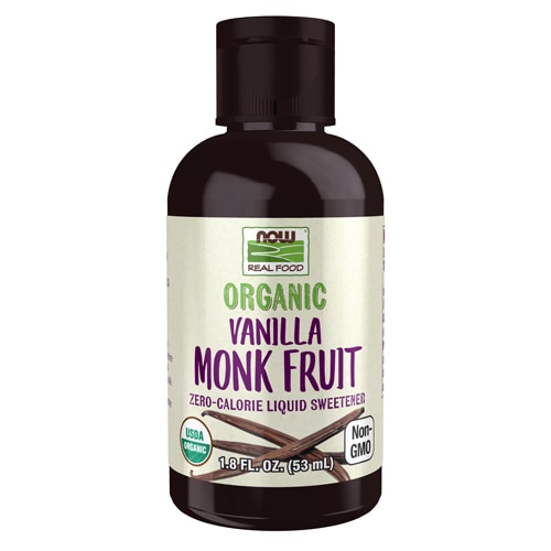 NOW Organic Liquid Monk Fruit Vanilla