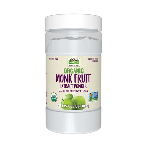 NOW Organic Monk Fruit Extract Powder Zero-Calorie Sweetener