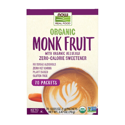 NOW Organic Monk Fruit Zero-Calorie Sweetener
