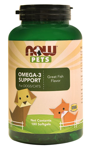 NOW Pets Omega-3 Support for Dogs-Cats