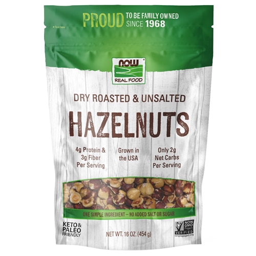 NOW Real Food Hazelnuts Dry Roasted & Unsalted