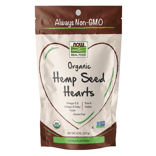 NOW Real Food Organic Hemp Seed Hearts