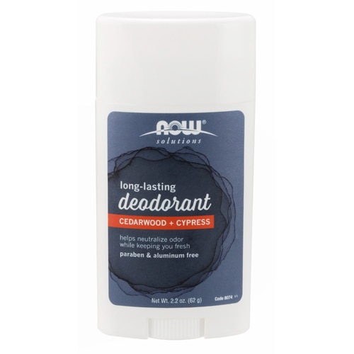 NOW Solutions Long-Lasting Deodorant Stick- Cedarwood + Cypress