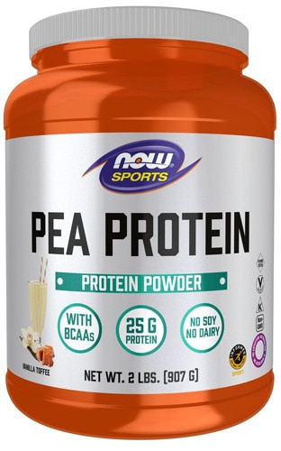 NOW Sports Pea Protein - Informed Sport Certified Vanilla Toffee