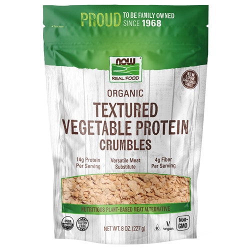 NOW Textured Vegetable Protein Crumbles