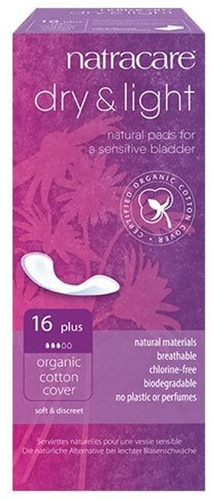 Natracare Organic Cotton Cover Dry & Light Pads Plus