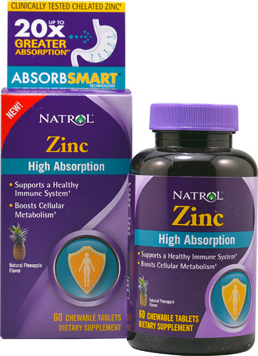 Natrol High Absorption Zinc Natural Pineapple