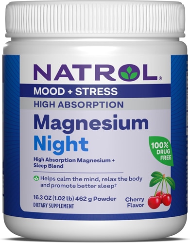 Natrol Magnesium Night Powder Cherry