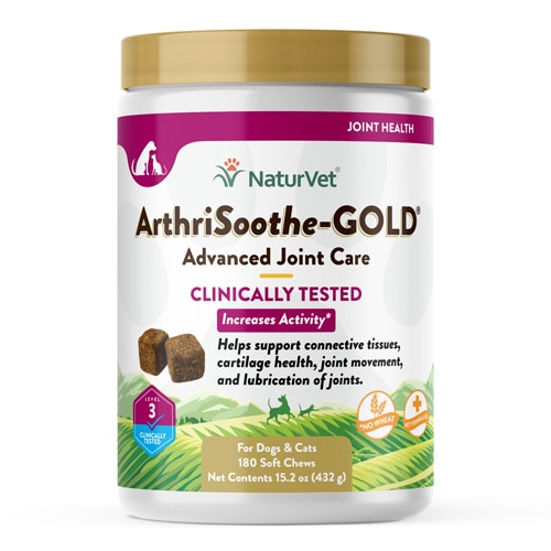 NaturVet ArthriSoothe Gold Level 3 Advanced Joint Care For Dogs & Cats