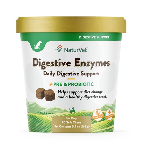 NaturVet Digestive Enzymes Plus Pre & Probiotic For Dogs