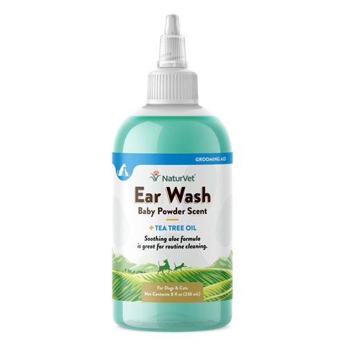 NaturVet Ear Wash Aloe and Tea Tree Oil for Dogs & Cats