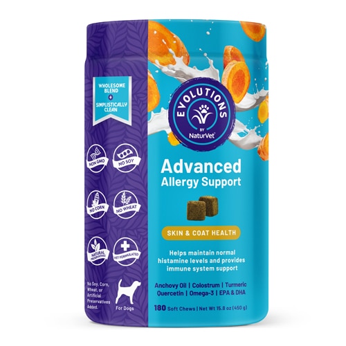 NaturVet Evolutions Advanced Allergy Support Skin & Coat Health for Dogs