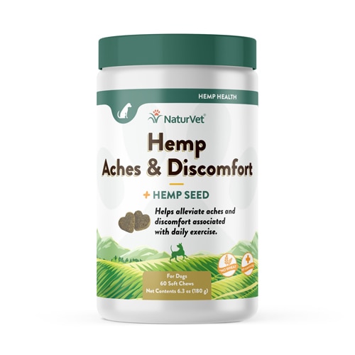 NaturVet Hemp Aches & Discomfort Plus Hemp Seed for Dogs