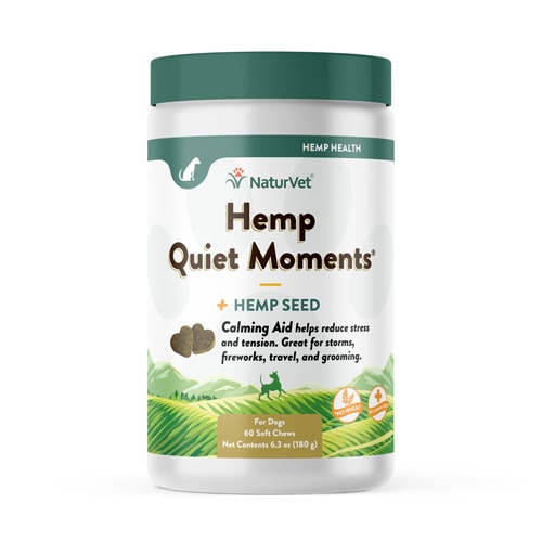 NaturVet Hemp Quiet Moments Plus Hemp Seed Calming Aid for Dogs