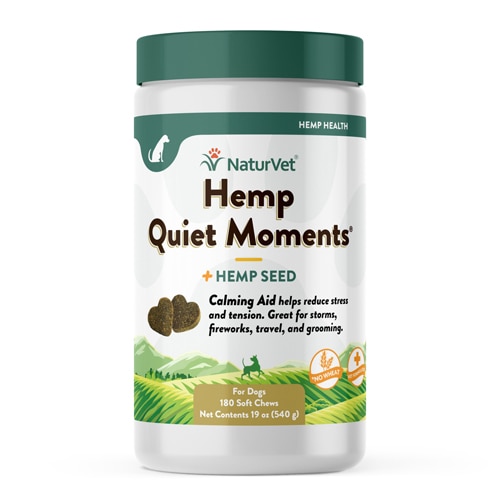 NaturVet Hemp Quiet Moments Plus Hemp Seed Calming Aid for Dogs