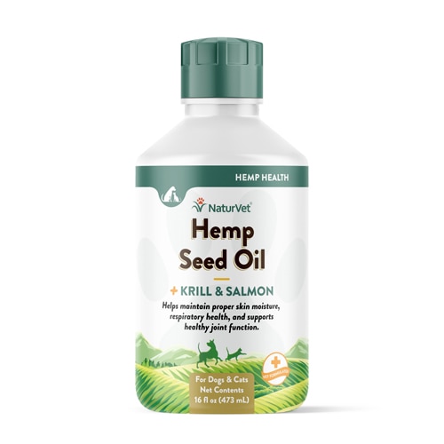 NaturVet Hemp Seed Oil Krill And Salmon For Dogs & Cats