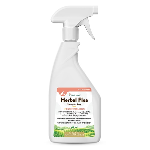 NaturVet Herbal Flea Spray for Dogs & Cats