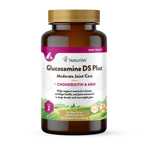 NaturVet Moderate Joint Care Glucosamine DS Plus Level 2 for Dogs