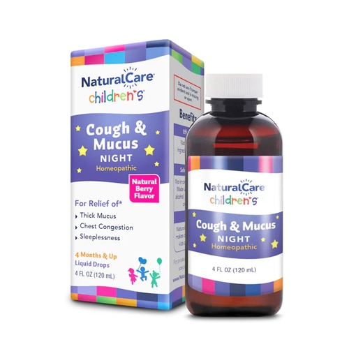 Natural Care Children's Cough & Mucus Night 4 Months+ Liquid Yummy Berry