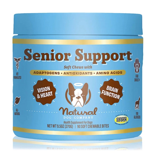 Natural Dog Company Senior Dog Support Brain Heart Eyes