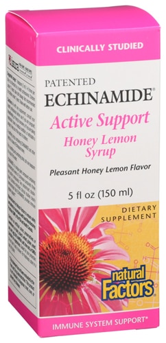 Natural Factors Echinamide Active Defense Syrup Honey Lemon