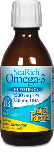 Natural Factors SeaRich Omega-3 with Vitamin D3 Lemon Meringue