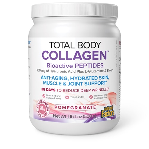 Natural Factors Total Body Collagen Bioactive Peptides Pomegranate