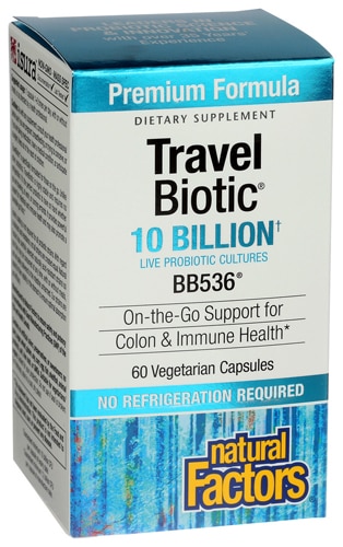 Natural Factors TravelBiotic™ 10 Billion Active Cells BB536®