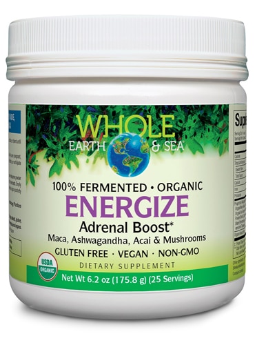 Natural Factors Whole Earth & Sea® Fermented Organic Energize Adrenal Boost