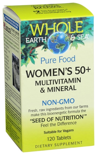 Natural Factors Whole Earth & Sea Women's 50 plus Multivitamin & Mineral